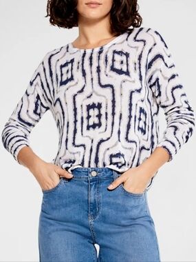 Nic + Zoe Easy Angles Sweater in Abstract Print